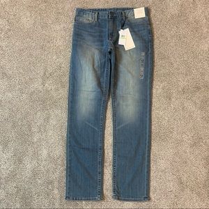 CALVIN KLEIN Indigo BLUE Stretch Denim SLIM STRAIGHT Leg DESIGNER JEANS 30 x 30